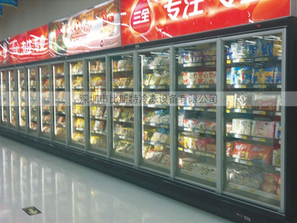 清远超市冷冻玻璃展示立柜